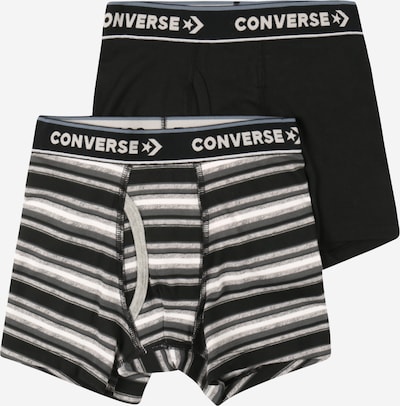 CONVERSE Gaće u svijetlosiva / crna / bijela, Pregled proizvoda