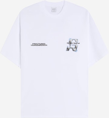 BershkaMajica - bijela boja: prednji dio