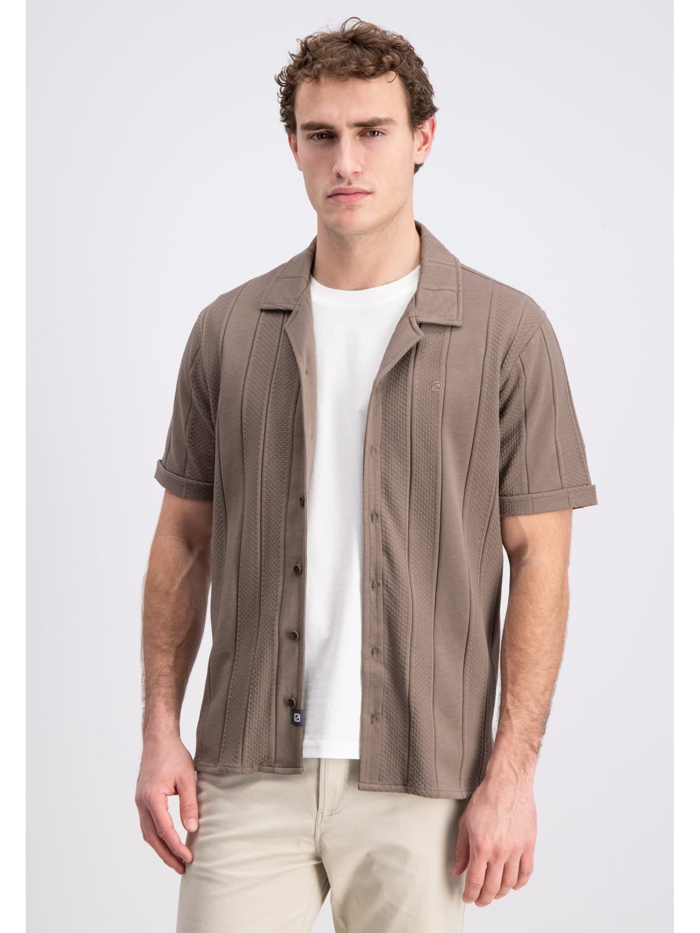 Gabbiano Comfort fit Overhemd 'Dalven' in Bruin: voorkant
