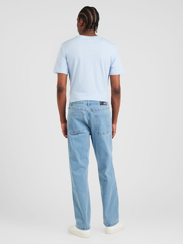 Denim Project Loosefit Pressveckade jeans 'Slouchy' i blå