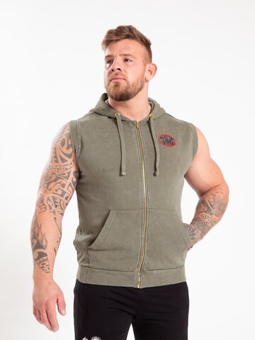 Gorilla Wear Sweatvest in Beige: voorkant