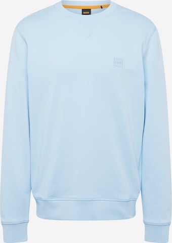 BOSS Orange Sweatshirt 'Westart' in Blauw: voorkant