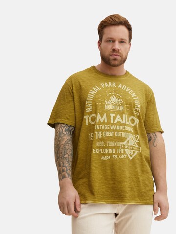 TOM TAILOR Men + T-Shirt in Grün