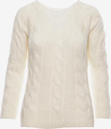 made of emotion Trui 'M511' in Beige: voorkant