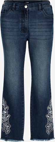 MIAMODA Flared Jeans in Blue: front