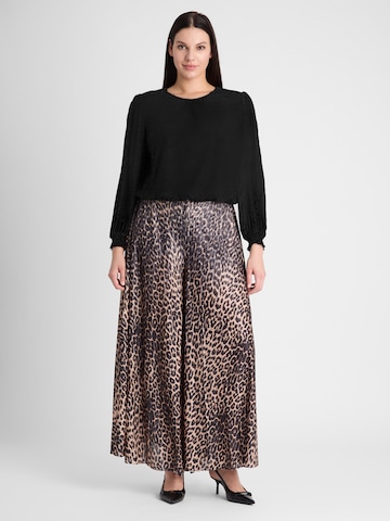 Wide leg Pantaloni 'Samantha' de la Guido Maria Kretschmer Curvy pe maro