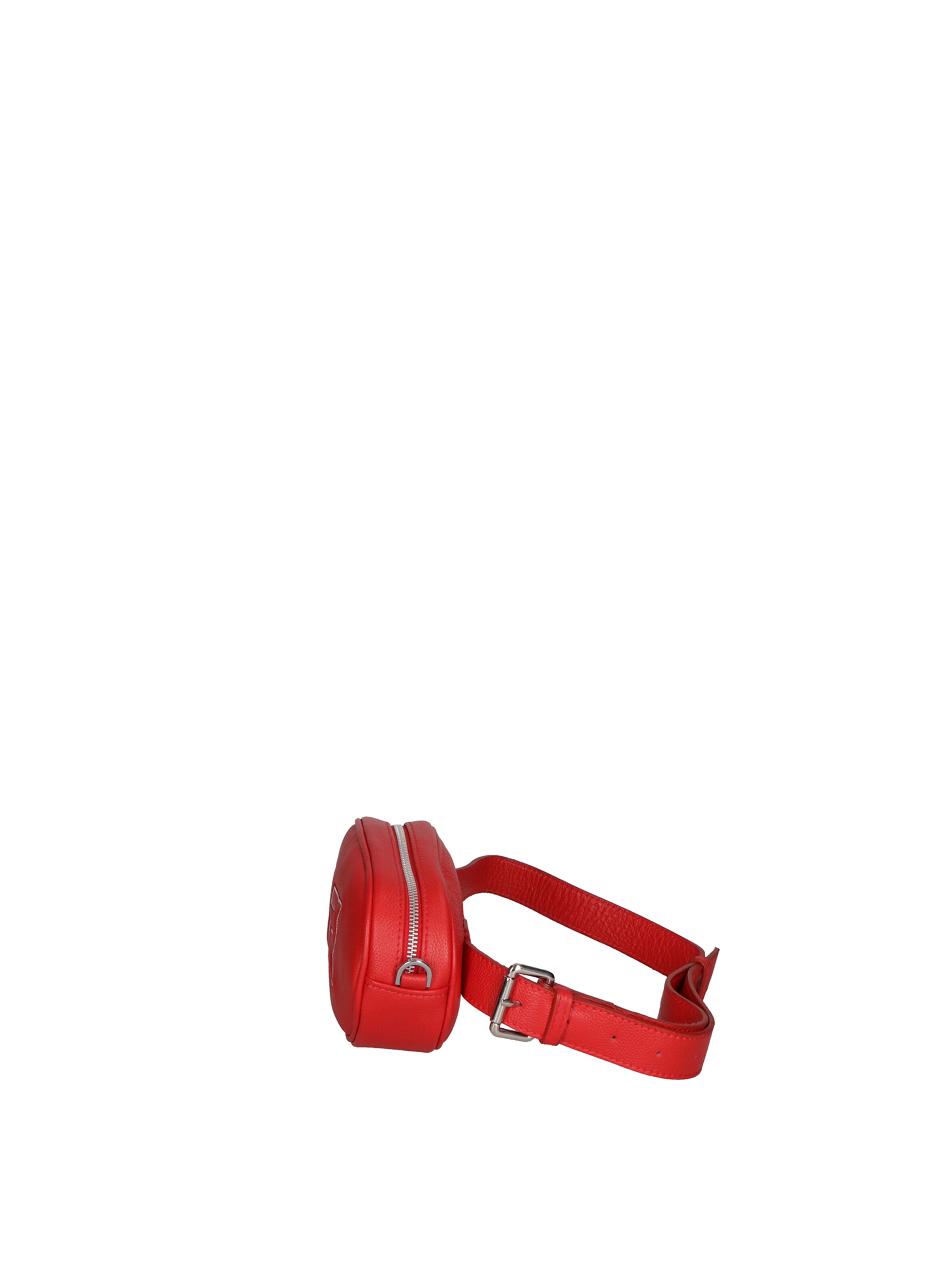 Borsa a tracolla 'Borsa a Tracolla Donna Pelle Dollaro con Zip Virginia Rhinè' di Virginia Rhinè in rosso