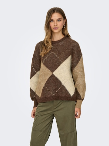 ONLY Pullover 'ONLNoeme' in Braun: Vorderseite