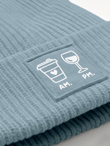 Neverless Mütze 'AM PM' in Blau: Vorderseite