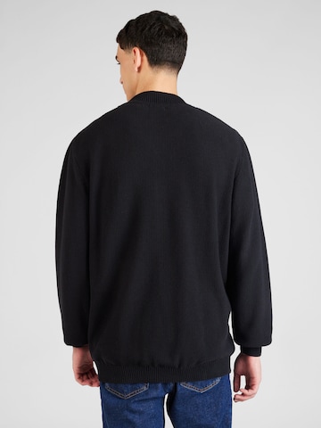 KnowledgeCotton Apparel Knit Cardigan in Black