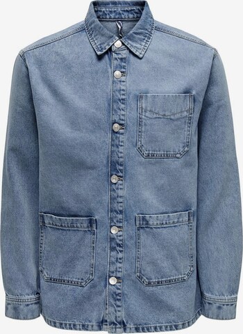 Veste mi-saison Only & Sons en bleu : devant