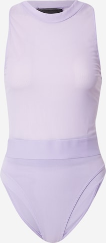 Shirtbody 'Two-In-One' Reebok en violet : devant