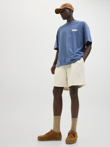 JACK & JONES Широки крачоли Панталон в бежово