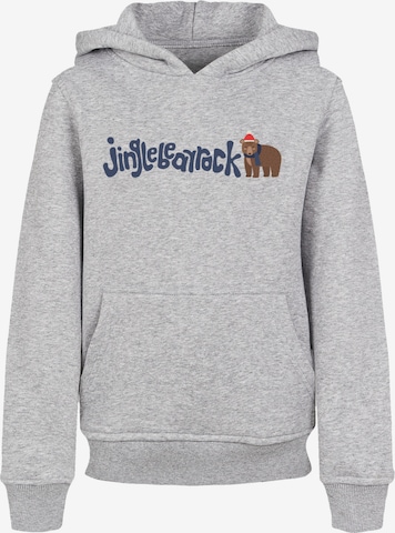 F4NT4STIC Sweatshirt 'Christmas Jingle Bear Rock' in Grijs: voorkant