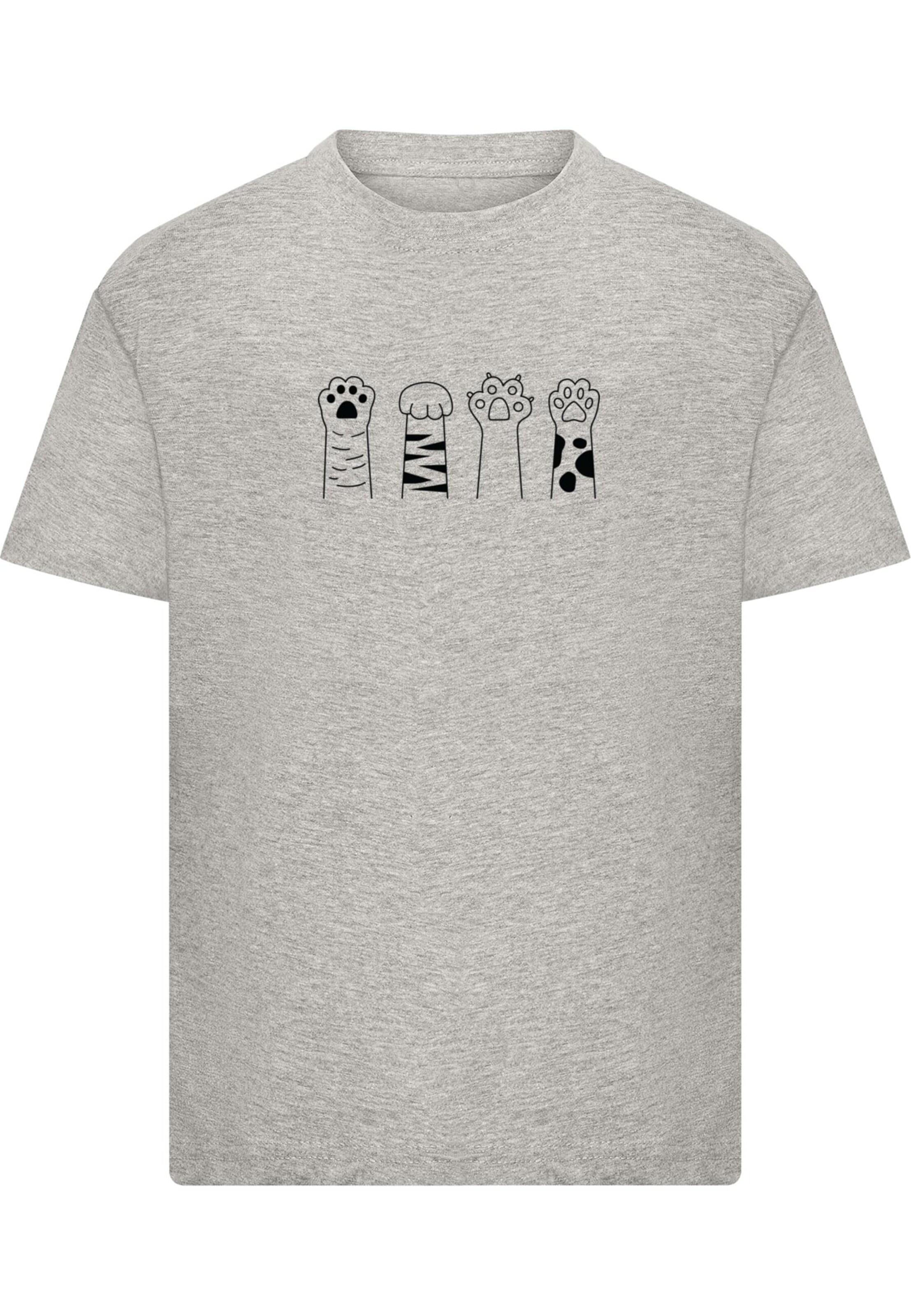 T-Shirt 'Cat Paws' Merchcode en gris : devant
