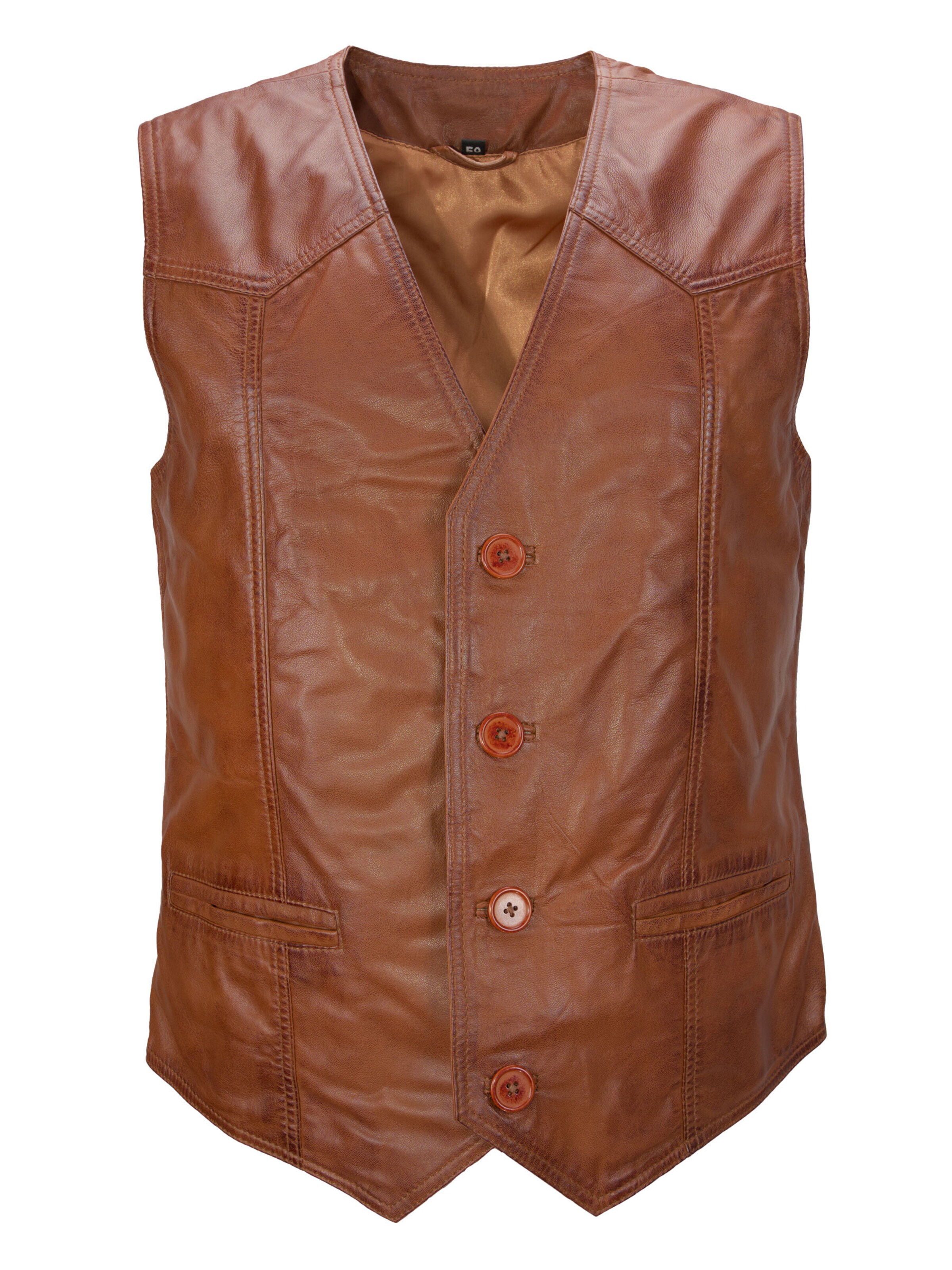 Gilet 'Ludwig' LOLUS en marron : devant