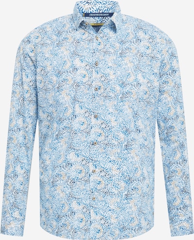 No Excess Hemd in indigo / gelb / weiß, Produktansicht