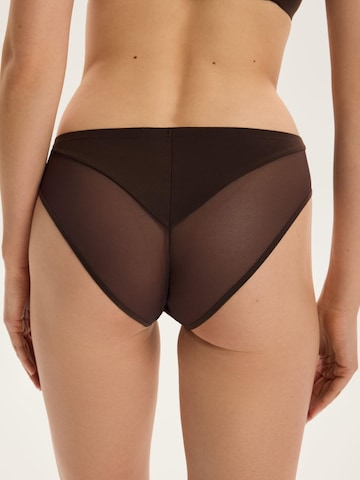 Panty 'Slip Cleary, glatte Microfaser, transparent, mit Baumwollzwickel' di ESOTIQ in marrone