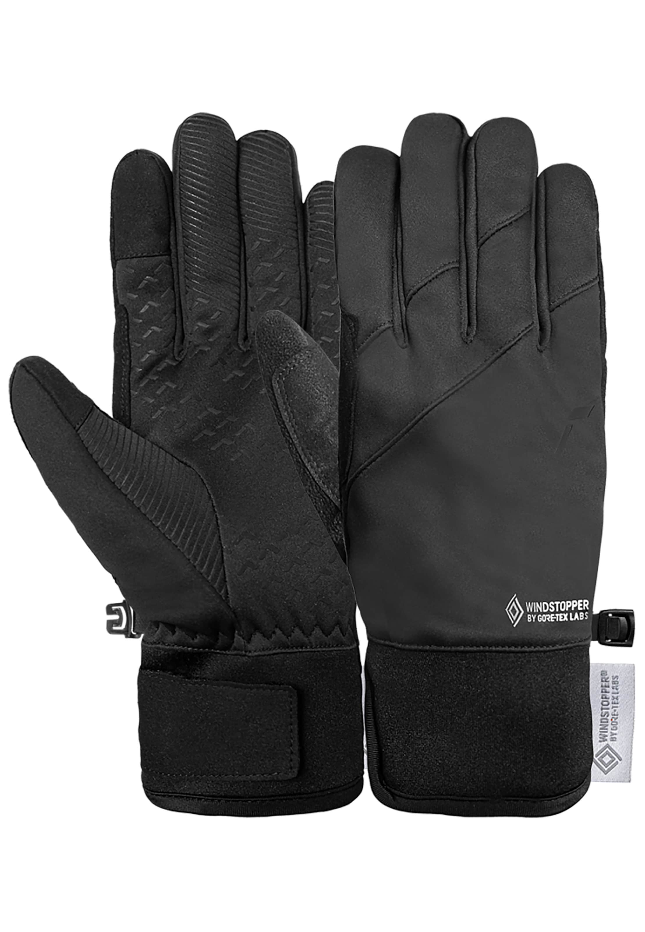 REUSCH Vingerhandschoenen 'Arendal WINDSTOPPER® TOUCH-TEC' in Zwart: voorkant