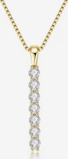 ROUGEMONT Jewellery Kette 'Funkelnde Moissanit Halskette' in gold, Produktansicht