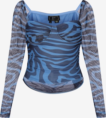 faina - Blusa en azul: frente