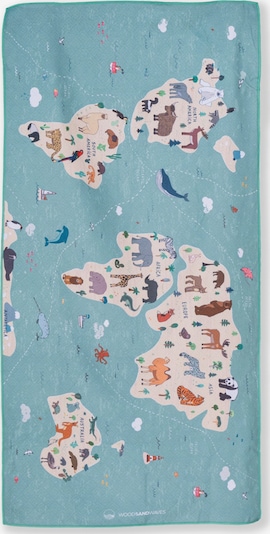 woodsandwaves Strandhandduk 'Animal Map' i 11 cm x 8 cm x 2cm i blandade färger, Produktvy