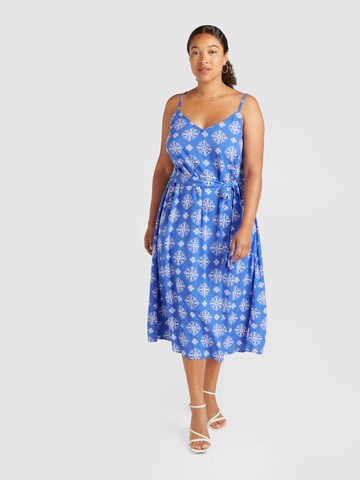 ONLY Carmakoma - Vestido de verano 'CARBLUES LIFE' en azul: frente