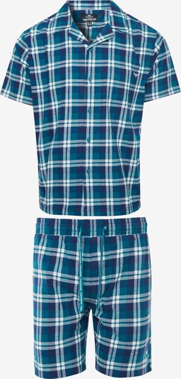 Threadbare Pyjama in navy / petrol / weiß, Produktansicht