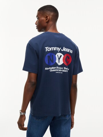 Tommy Jeans T-shirt i blå: framsida