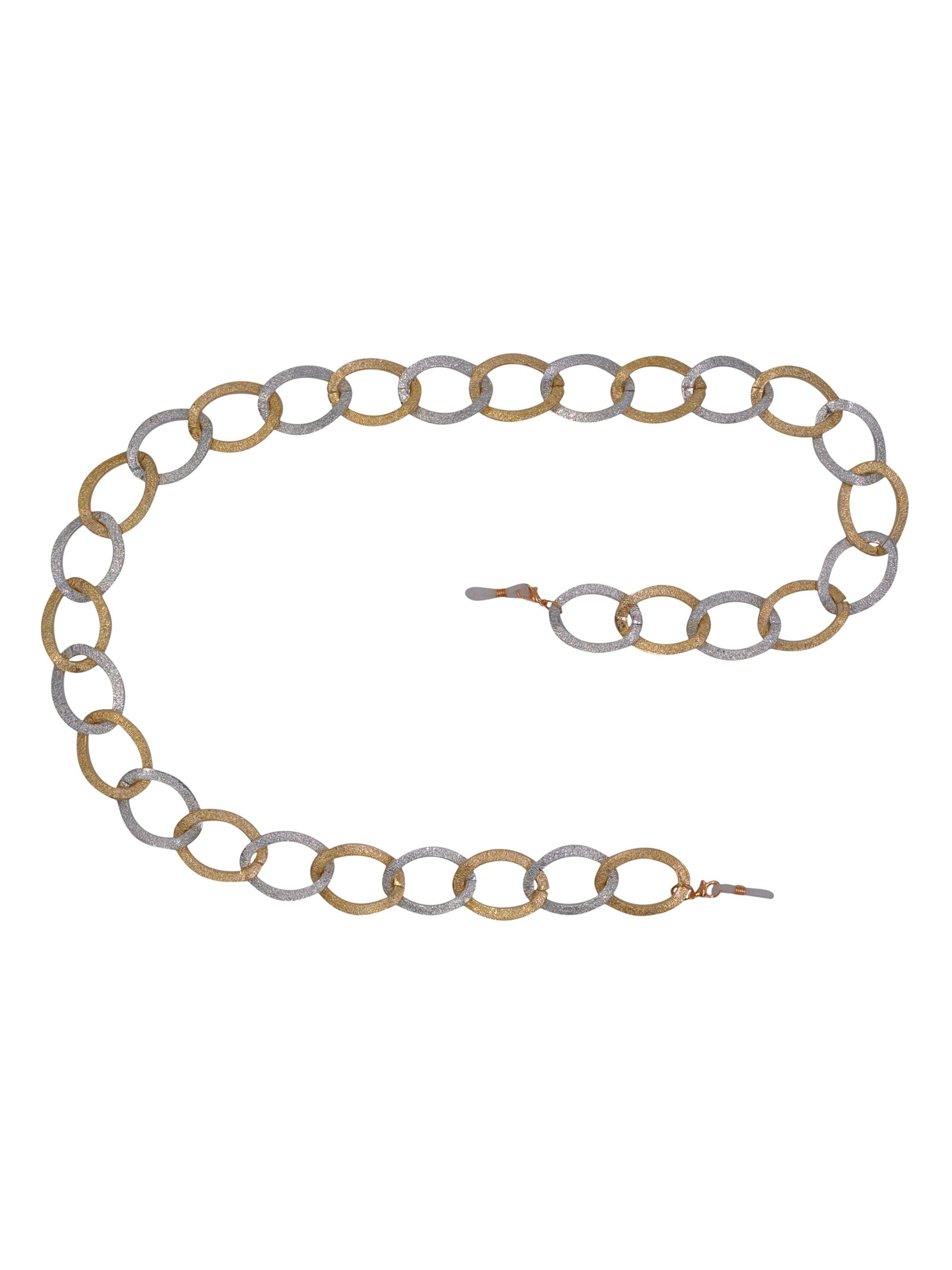 Steuer Brillenkette in gold / silber, Produktansicht