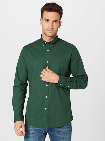 SELECTED HOMME Button Up Shirt 'RICK' in Green: front