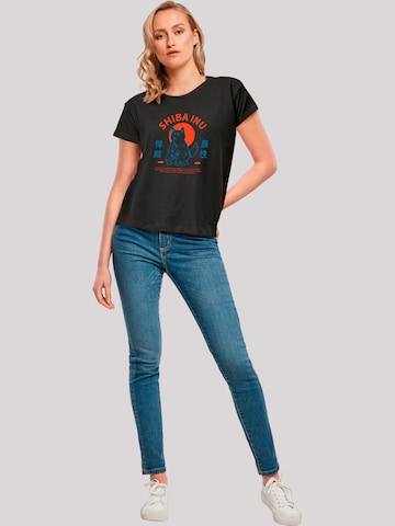 F4NT4STIC Shirt 'Japanischer Shiba Inu Hund' in Zwart