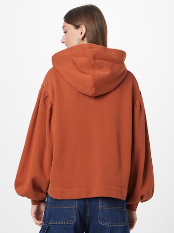 LEVI'S ® Sweatshirt 'Akane Rusched Hoodie' in Oranje