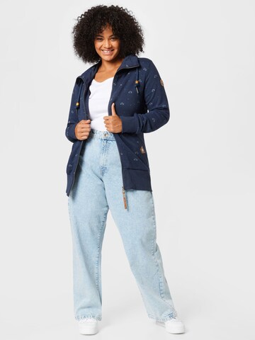 Ragwear Plus Sweatjacke 'RYLIE MARINA' in Blau