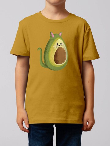 watabout.kids T-Shirt 'Avocato' in Gelb: Vorderseite