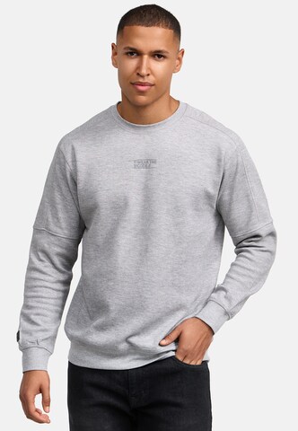 INDICODE JEANS Sweatshirt 'INCliver' in Grijs: voorkant