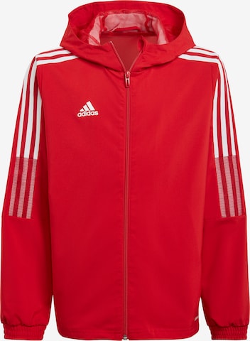 ADIDAS PERFORMANCE Athletic Jacket 'Tiro 21' in Red: front