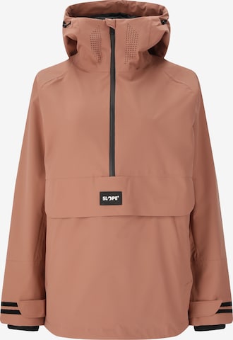 SLOPE Athletic Jacket 'Ruki' in Brown: front