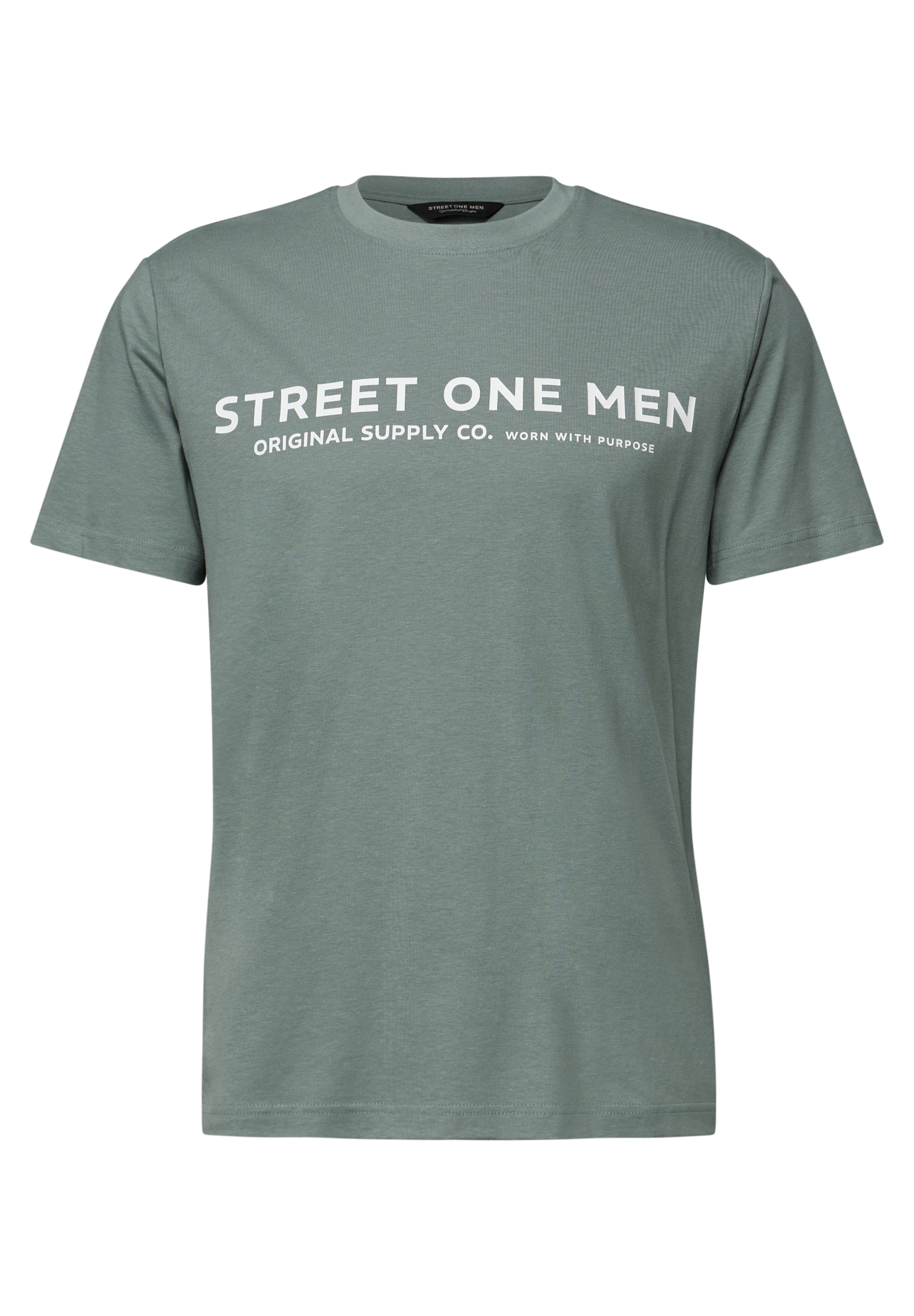 Street One MEN T-Shirt in Grün: Vorderseite