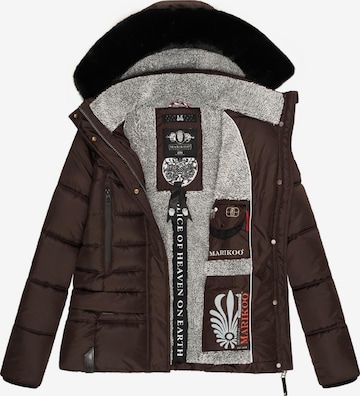 MARIKOO Winter Jacket 'Loveleen' in Brown