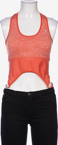 GYMSHARK Top & Shirt in XXS in Orange: front