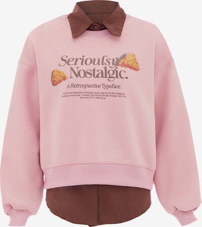 HOMEBASE Sweatshirt und Bluse in braun / orange / pink / schwarz, Produktansicht