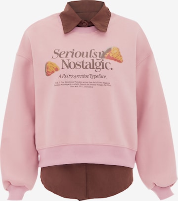 HOMEBASE - Sweatshirt em rosa: frente