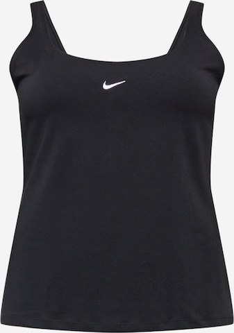 Nike SportswearTop - crna boja: prednji dio
