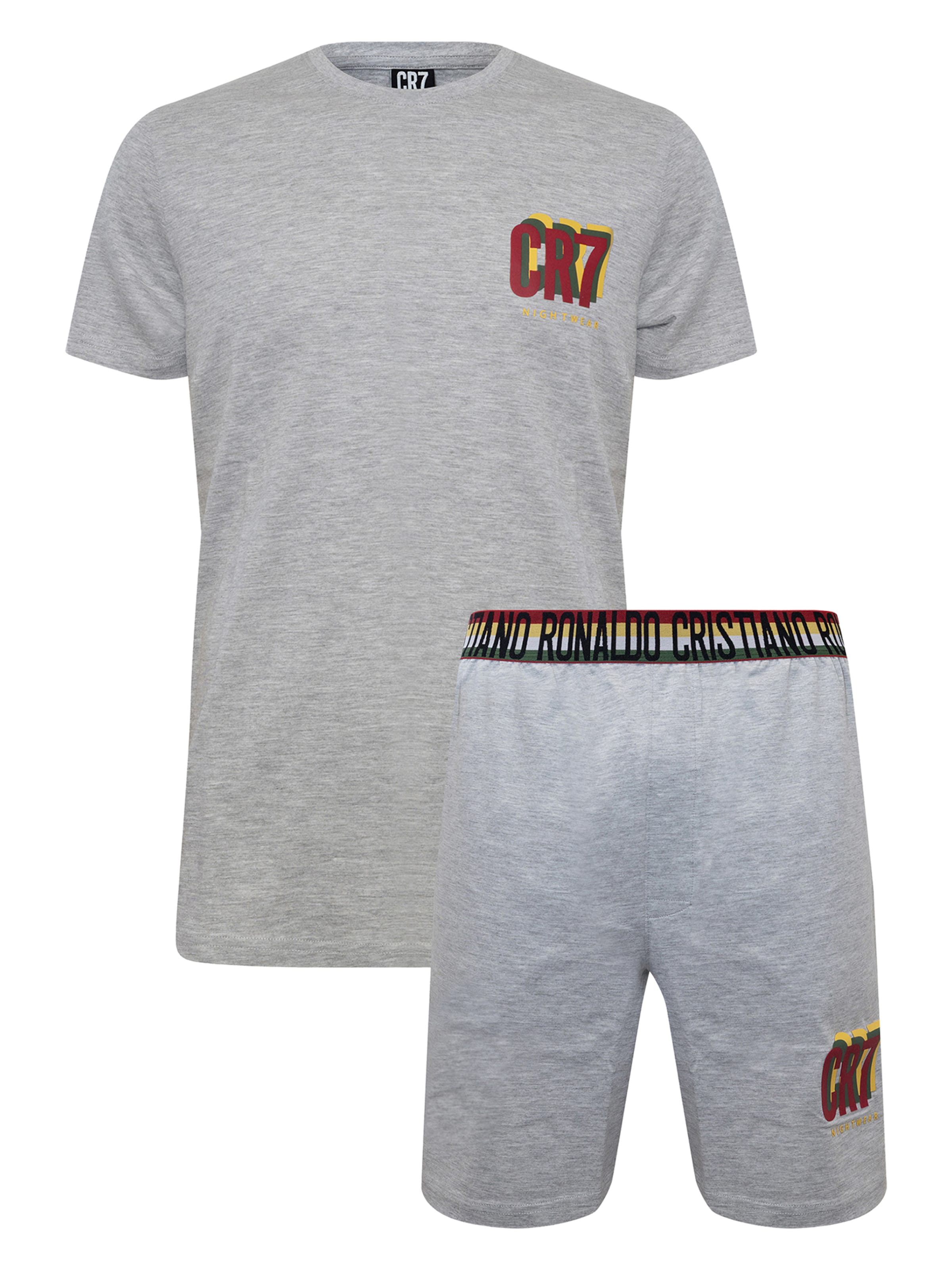 CR7 - Cristiano Ronaldo Short Pajamas 'World Cup Edition' in Grey: front