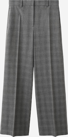 MANGOWide Leg/ Široke nogavice Hlače na crtu 'Oxford' - siva boja: prednji dio