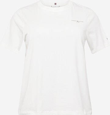 Tommy Hilfiger Curve T-shirt i vit: framsida