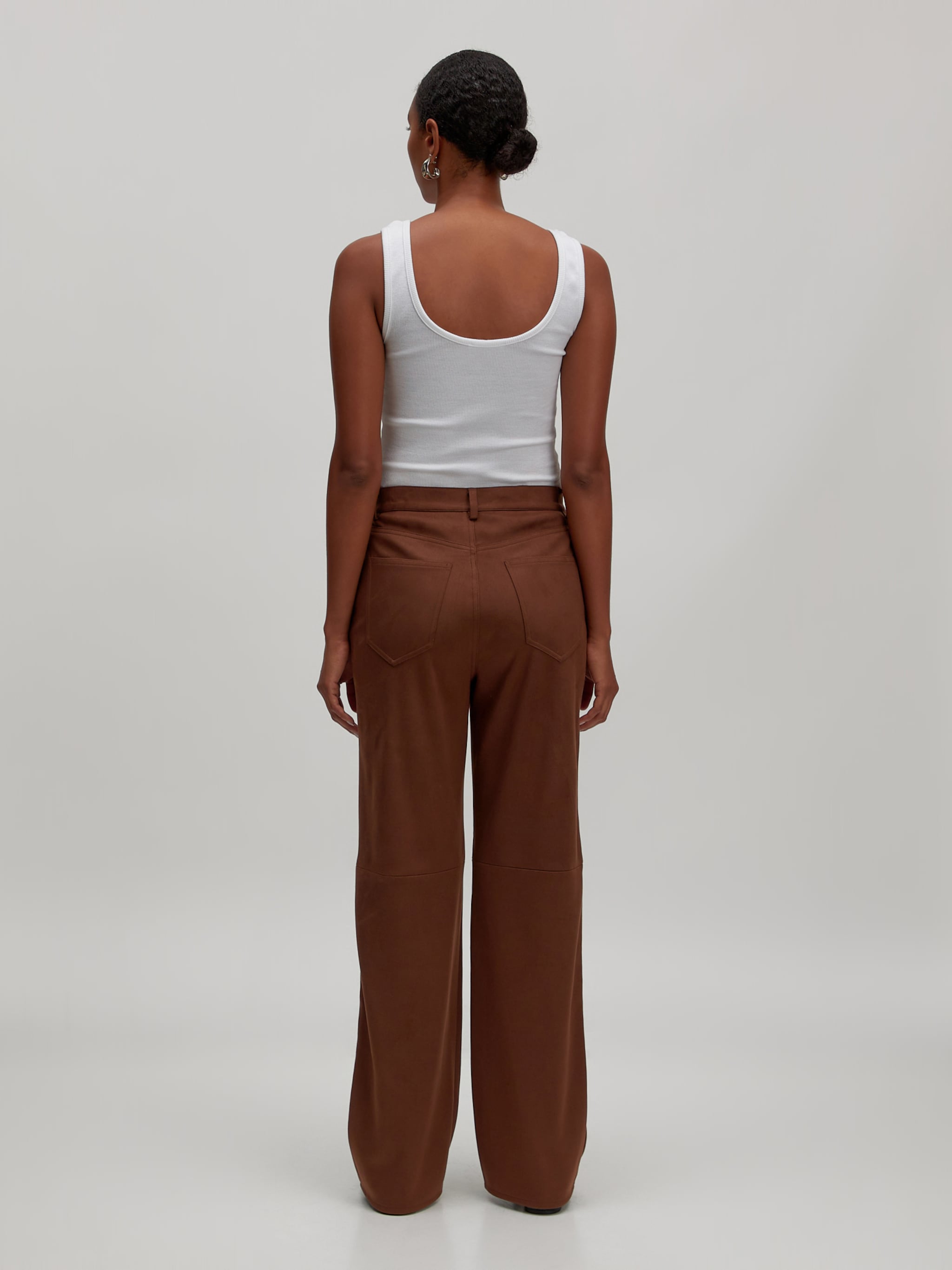 EDITED Producten Broek 'Celina' Bruin