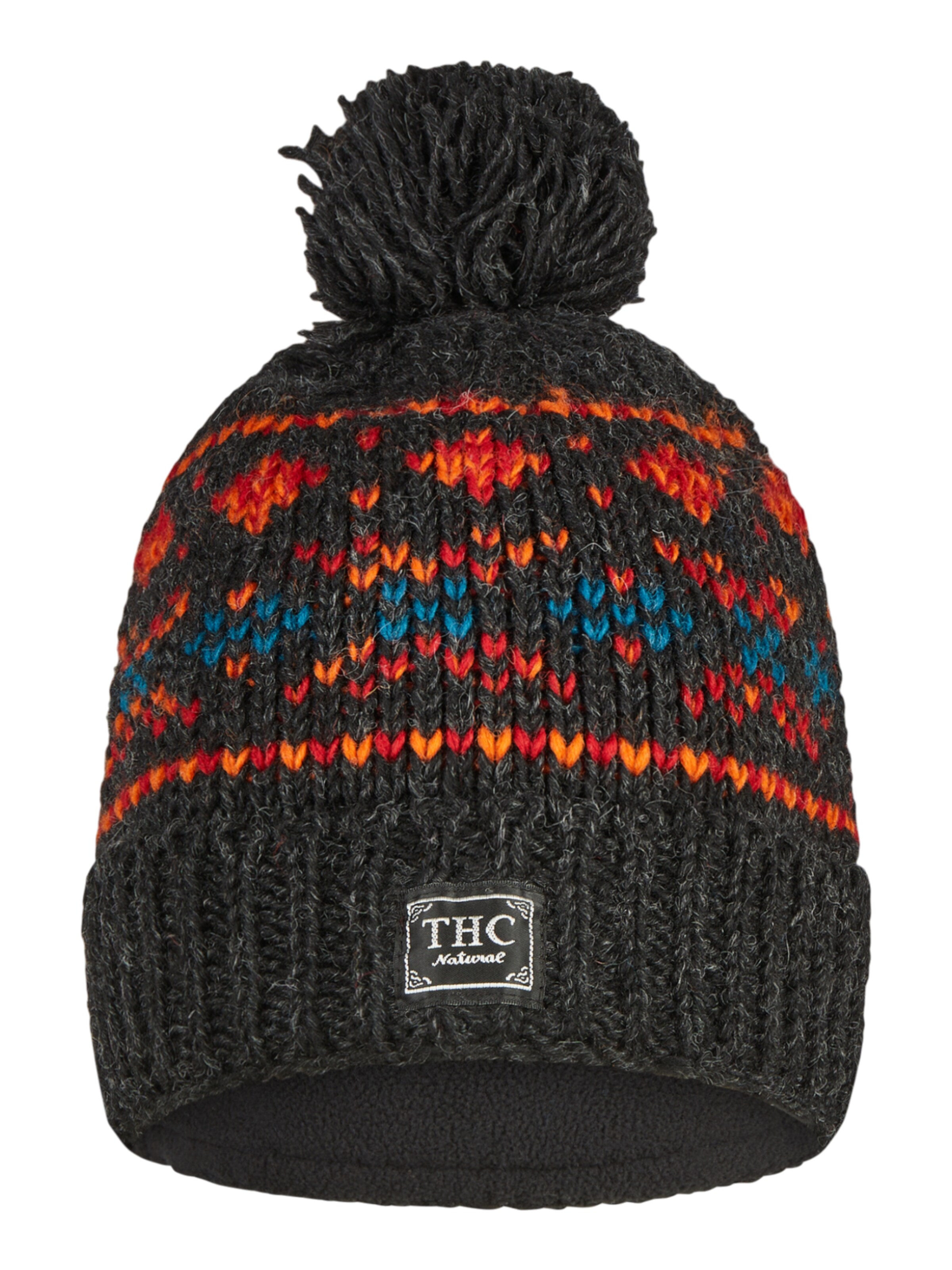 THC Natural Line Beanie '819' in Mixed colors: front