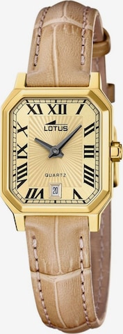 Lotus Analoog horloge in Goud: voorkant